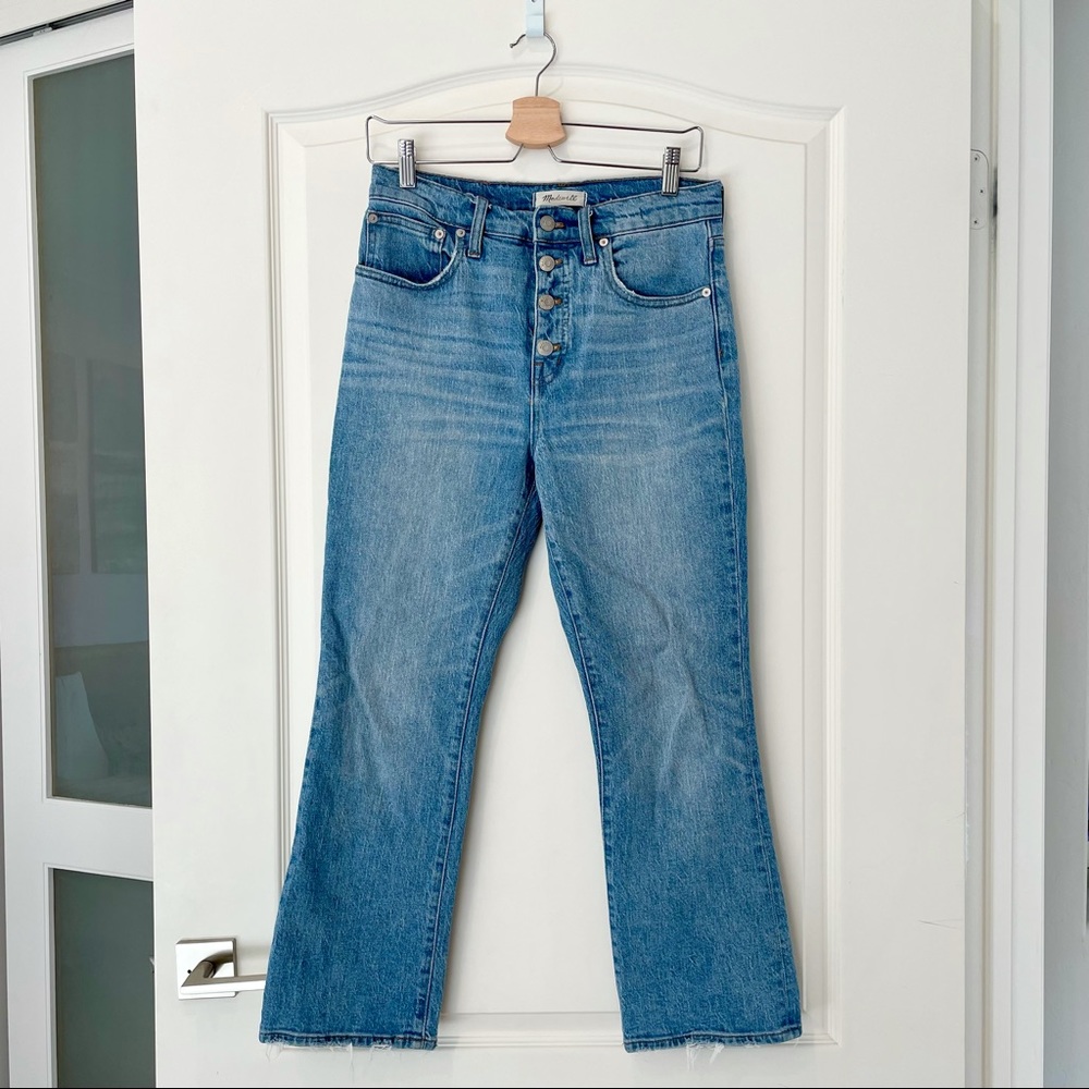 Madewell Cali Demi Boot Straight Cropped Jeans 27